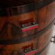 Italian rationalist walnut sideboard with red Bakelite handles, circa 1930