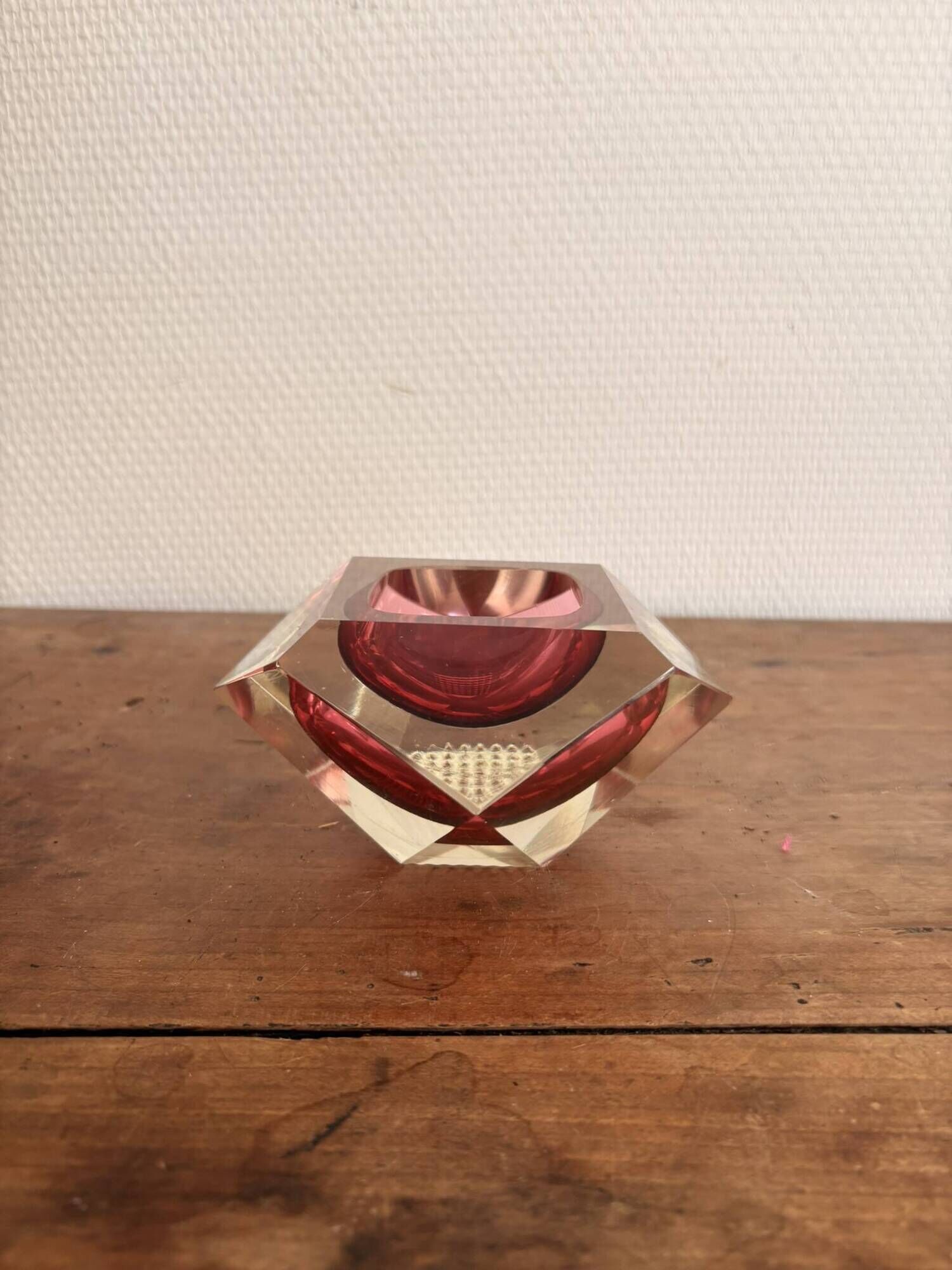 Ashtray Pocket Empty Murano Moulded Glass 1960 by Flávio Poli Seguso