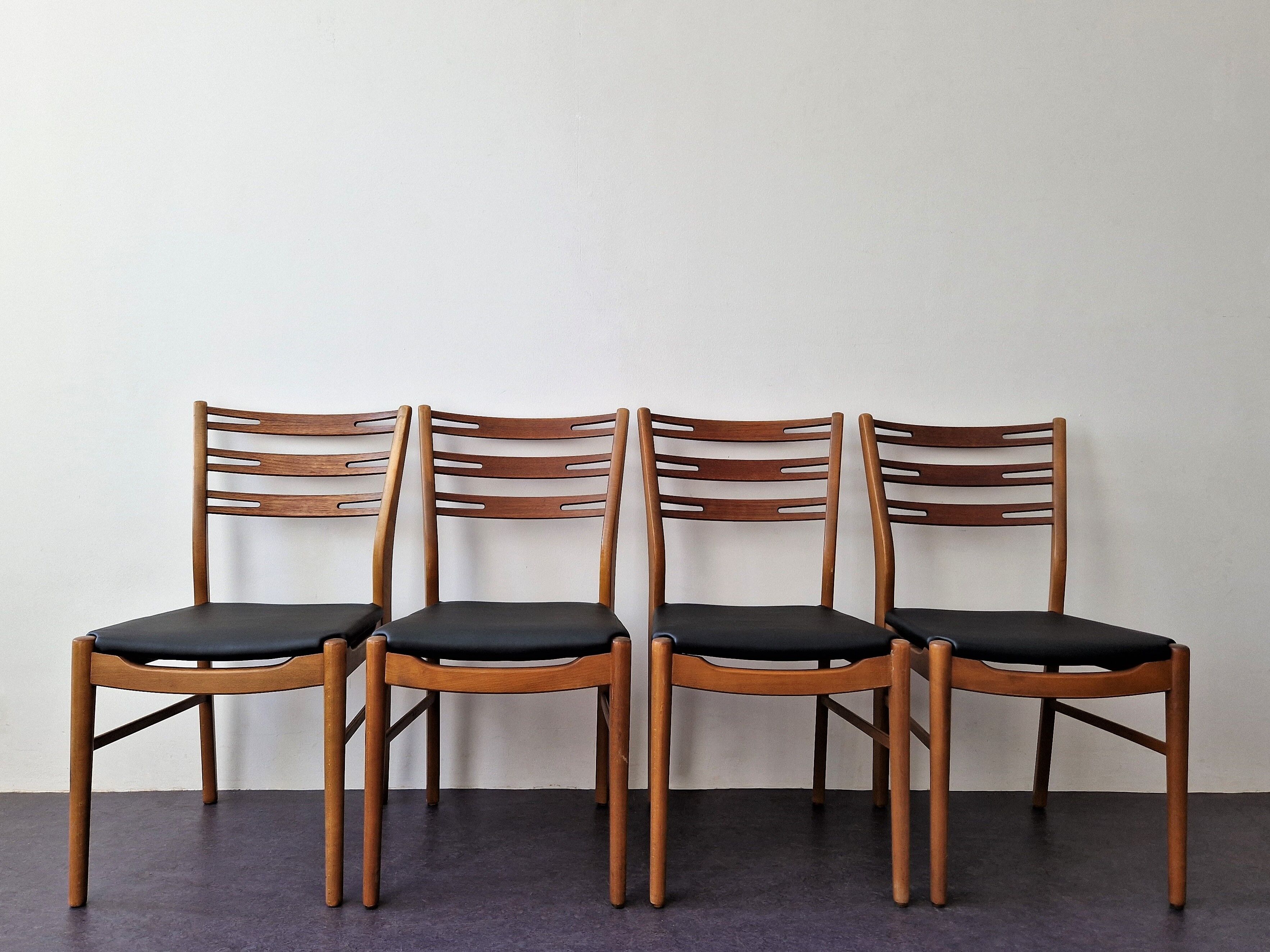 Set of 4 dining chairs in teak for Farstrup Møbler, Denmark 1960's