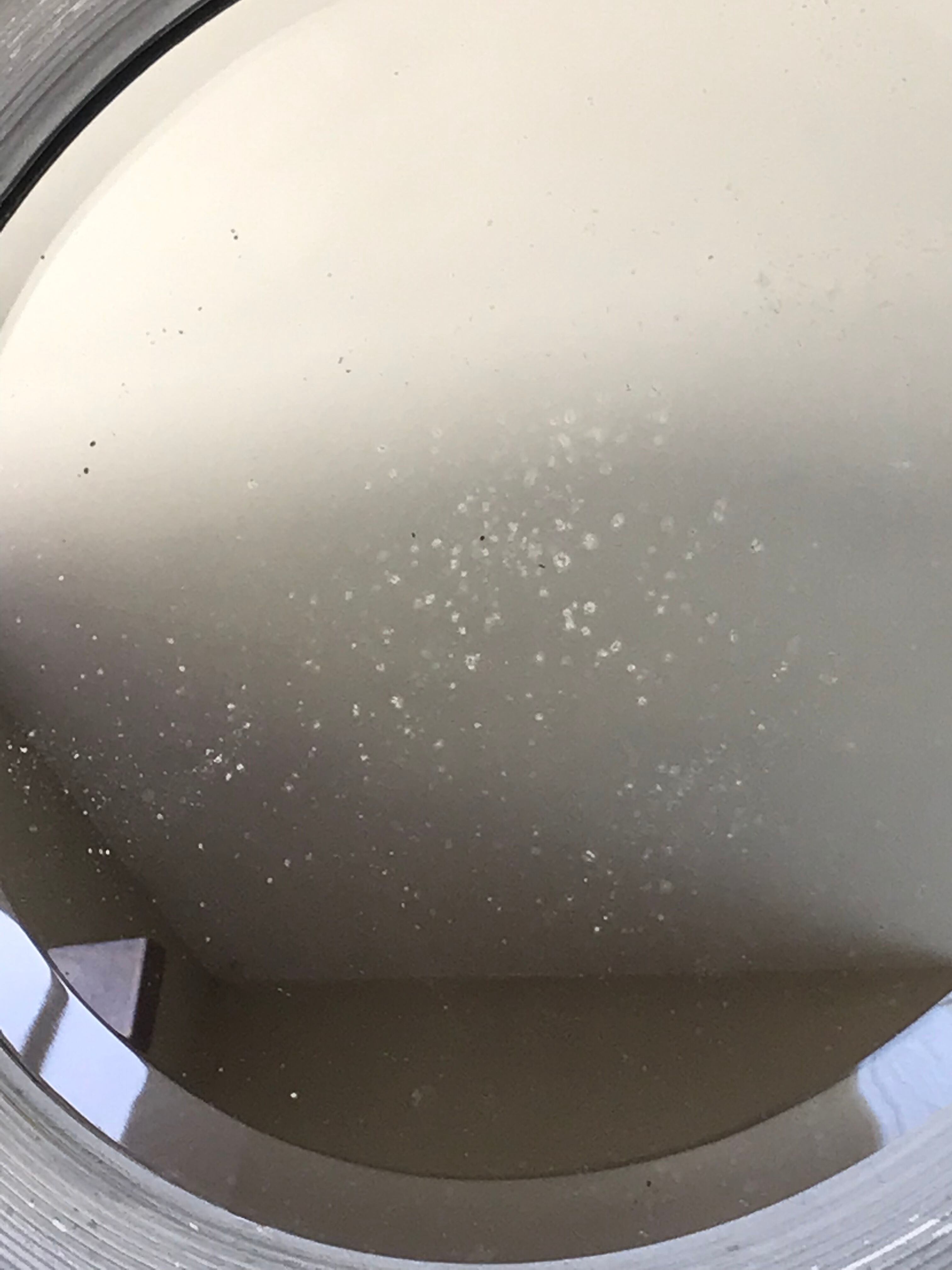 Vintage wood round mirror 1950