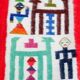 Vintage Berber Kilim, traditional wall tapestry from the popular art of Gafsa