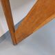 Large vintage brutalist rectangular table made of solid oak wood.