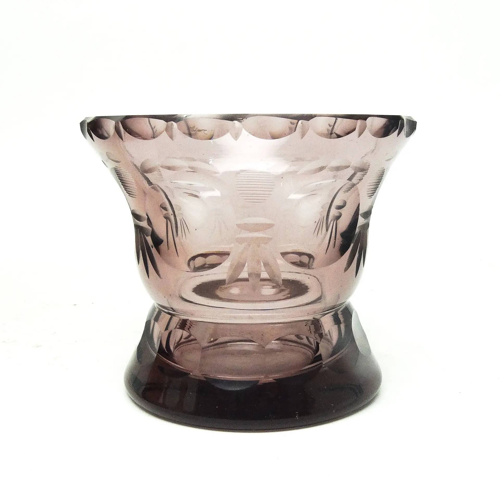 Vase Art Déco, cristal, Moser, Tchécoslovaquie, années 1930