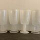6 blown and bubbled wine stemmed glasses, Riom glassware, Puy-de-Dôme