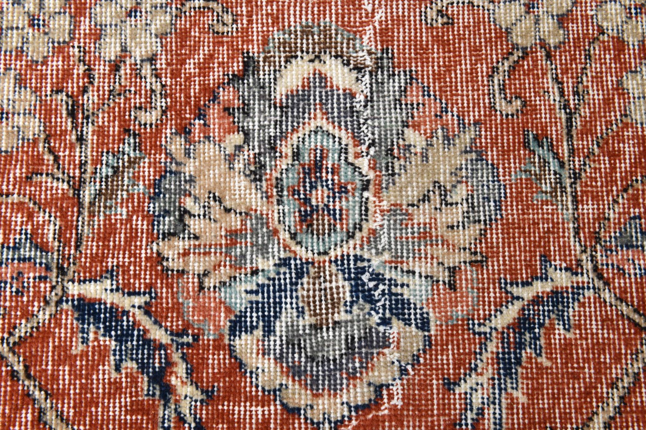 All-Over Floral Classic Red & Blue Turkish Rug, 260x366Cm