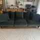 Lazare 5-seater sofa AMPM in cedar green velvet