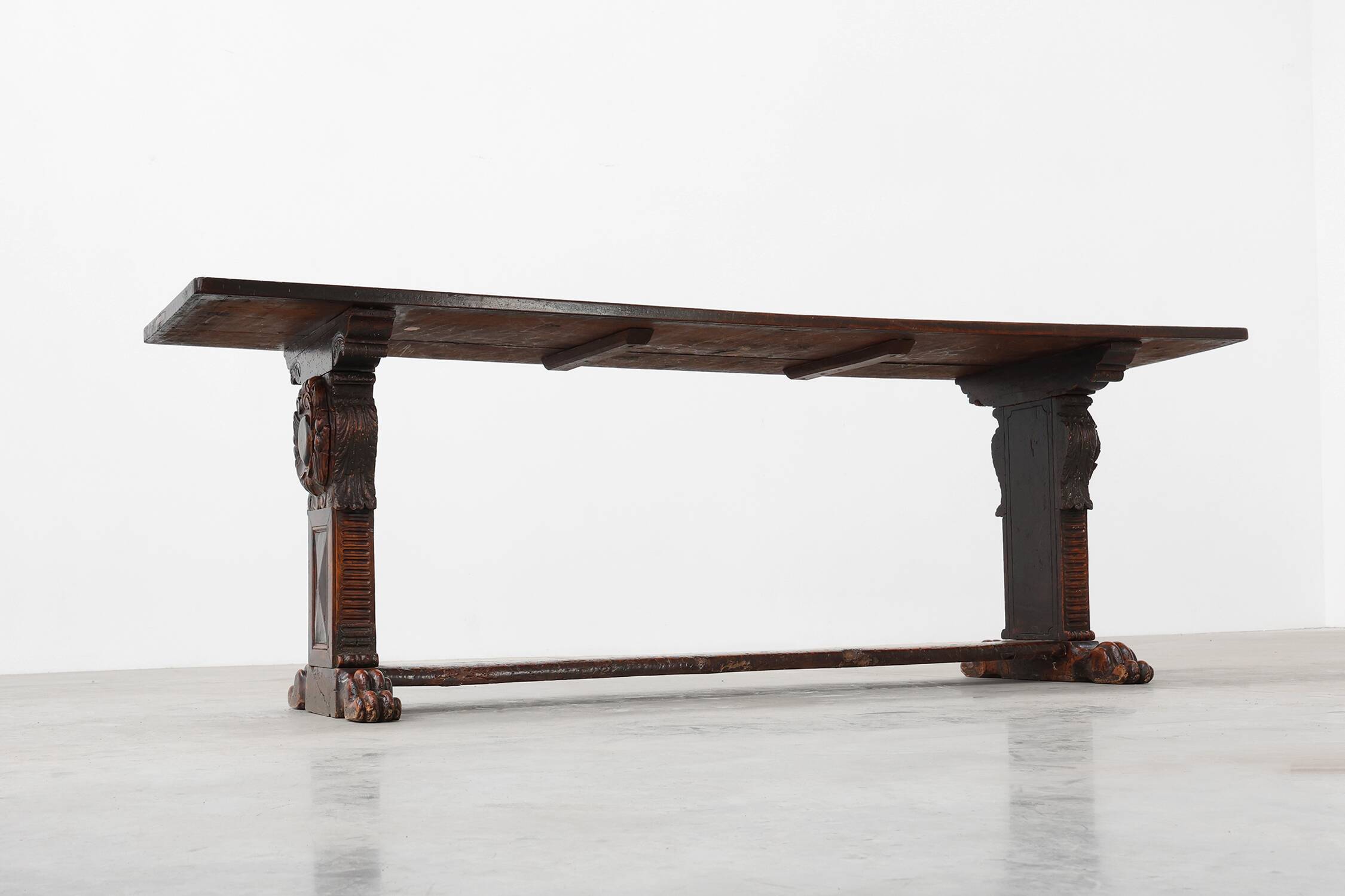 16th Century Renaissance walnut console table, Tuscan, Italy