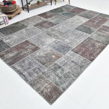 8x11 Handmade Wool Vintage Rug 354x251Cm