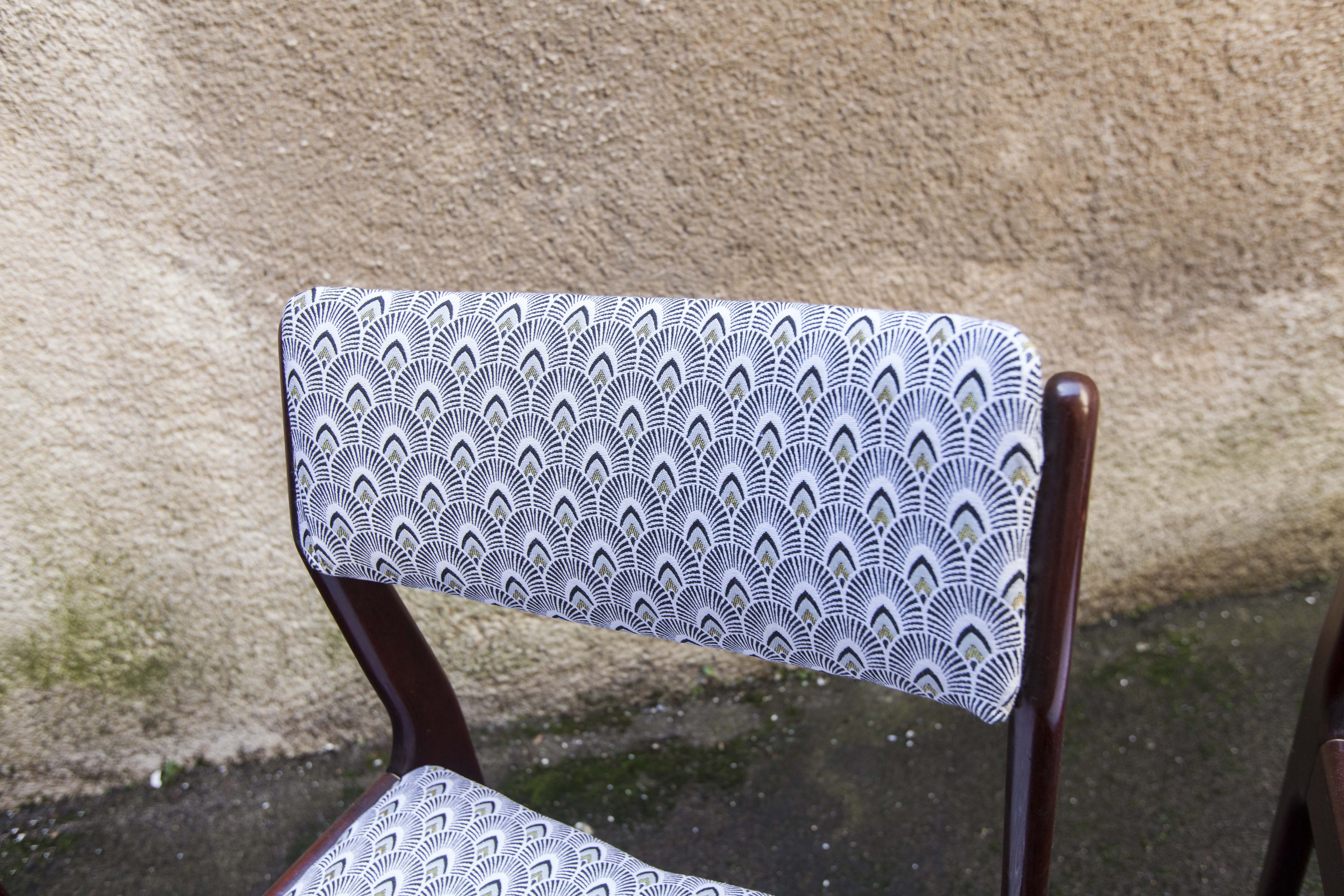 4 restored Scandinavian rosewood chairs