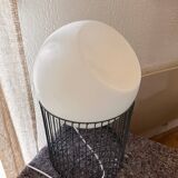 Vintage space-age lamp with mesh base