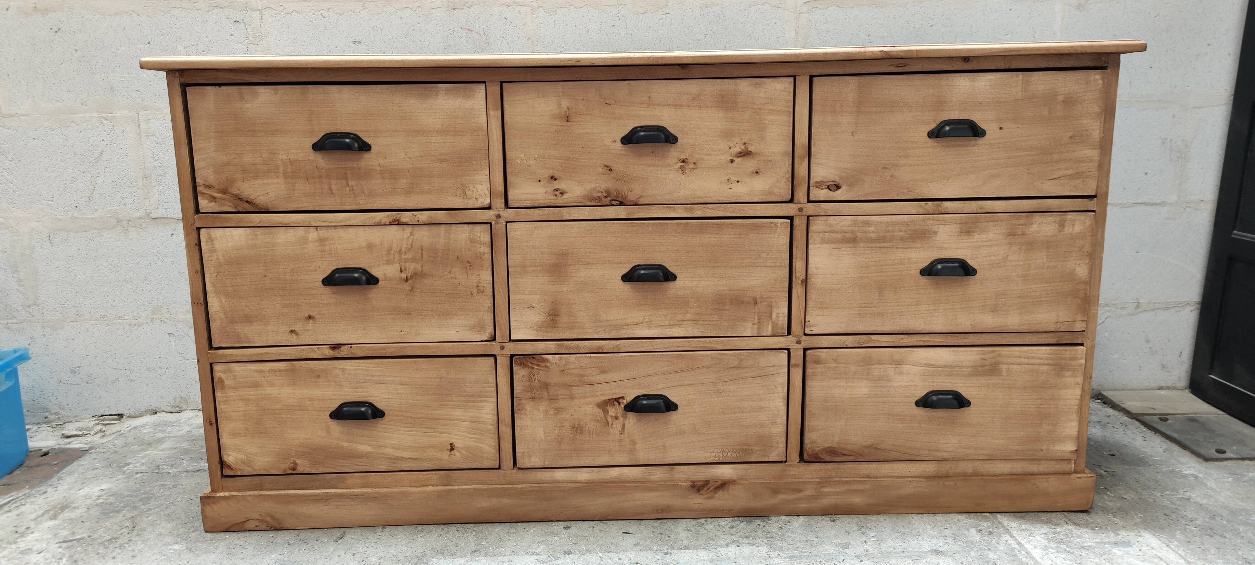 Professional furniture with nine solid wood drawers