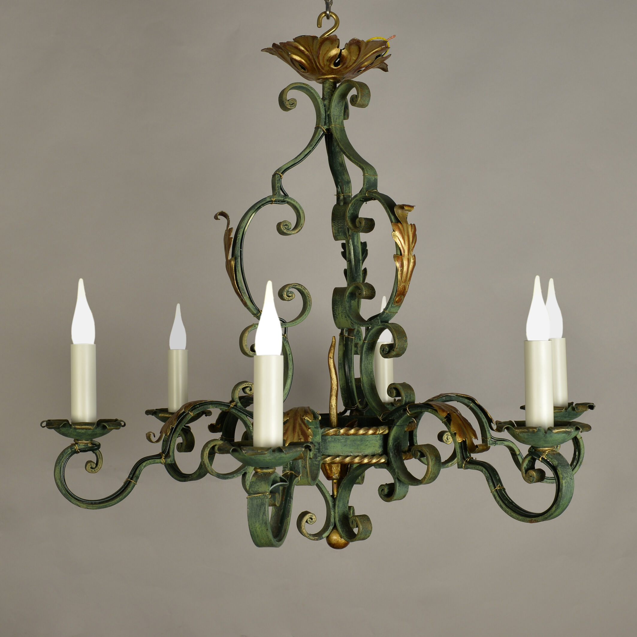 Wrought iron chandelier