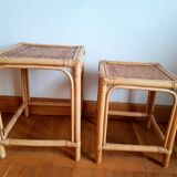 Vintage rattan nesting tables 1970