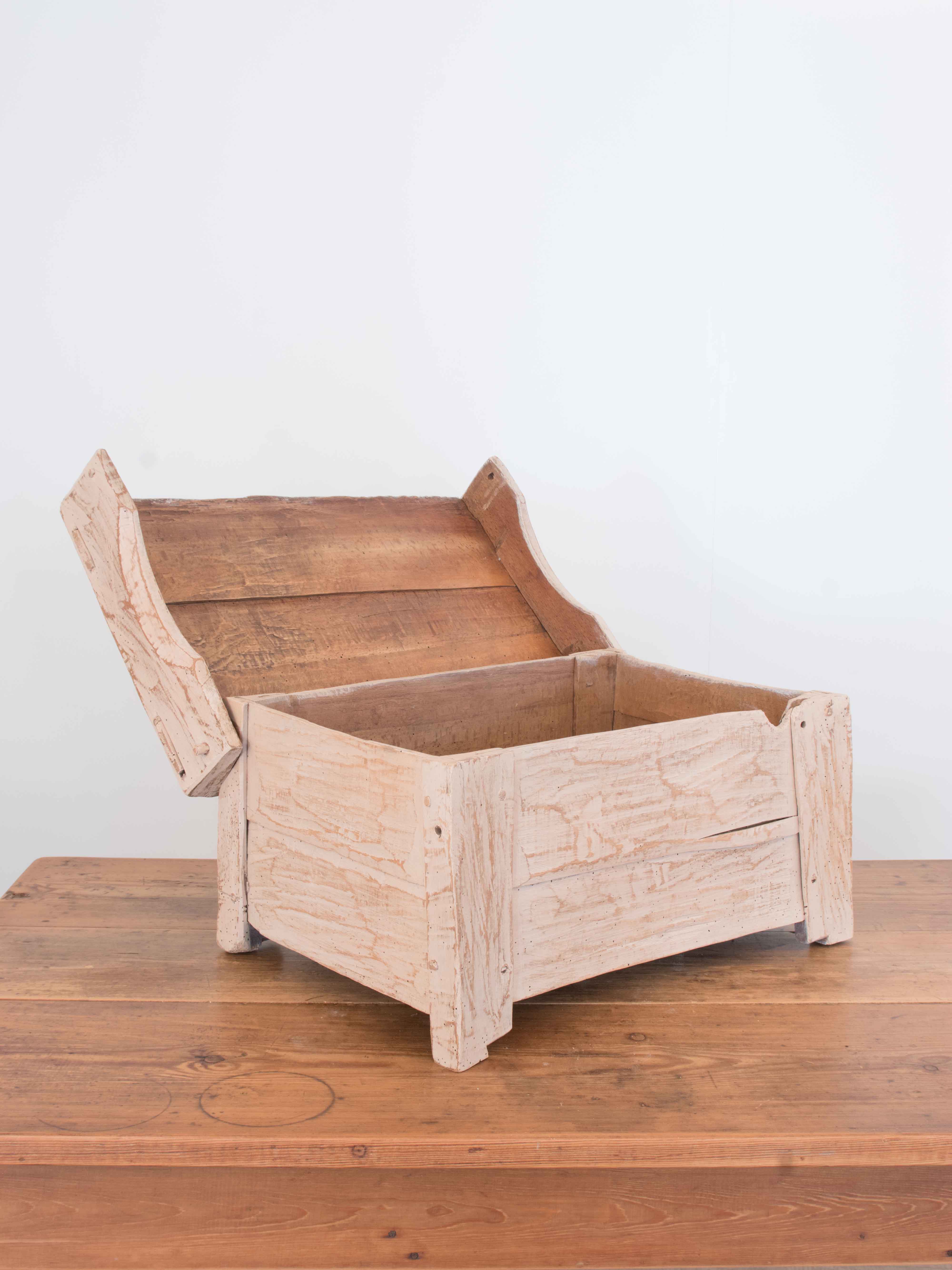 Antique Hand-Crafted Beech Trunk
