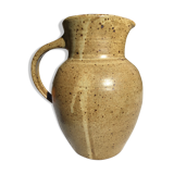 Pichet grès moucheté artisanal beige
