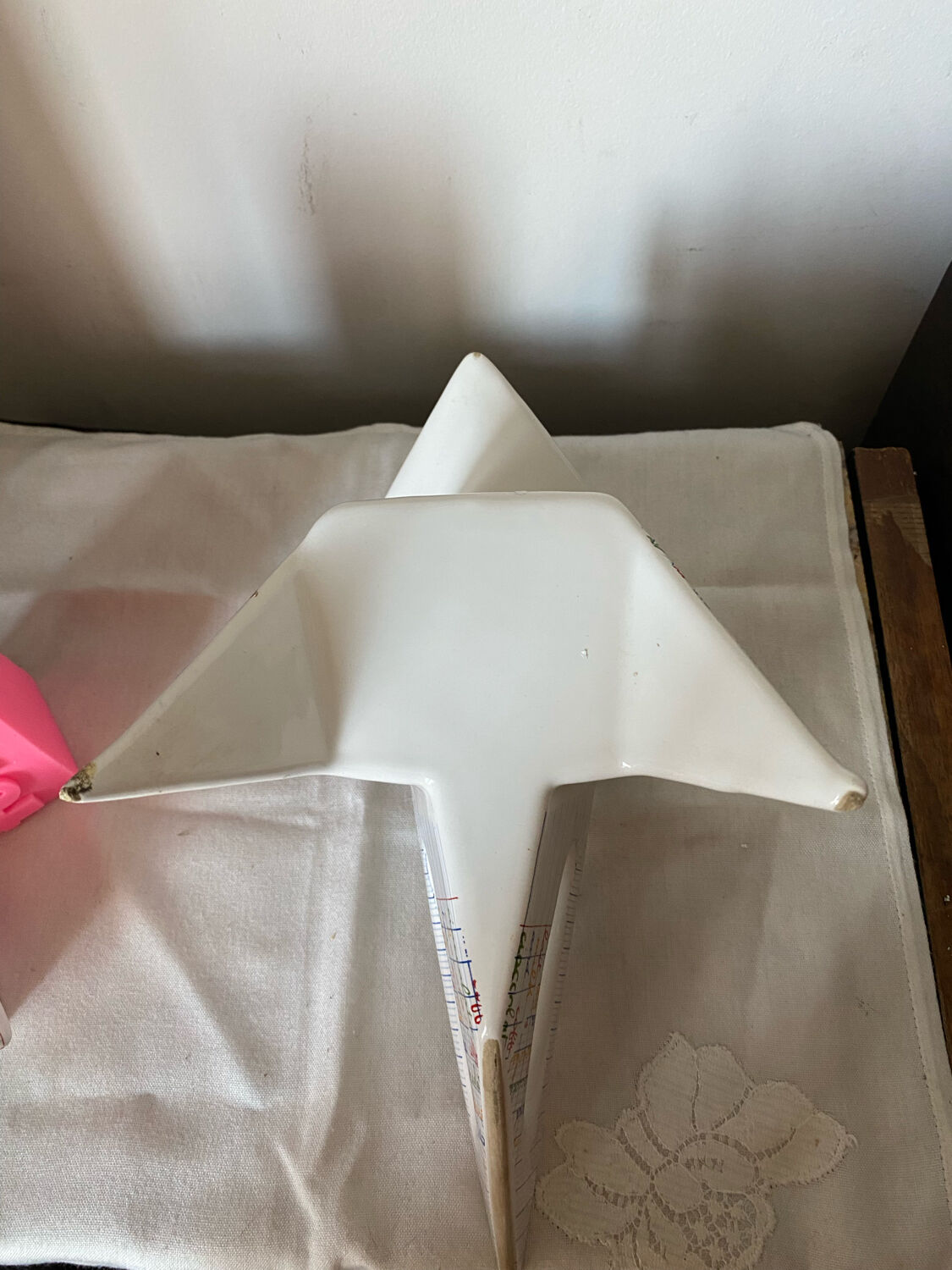 Teapot origami shape ceramic vintage 80's