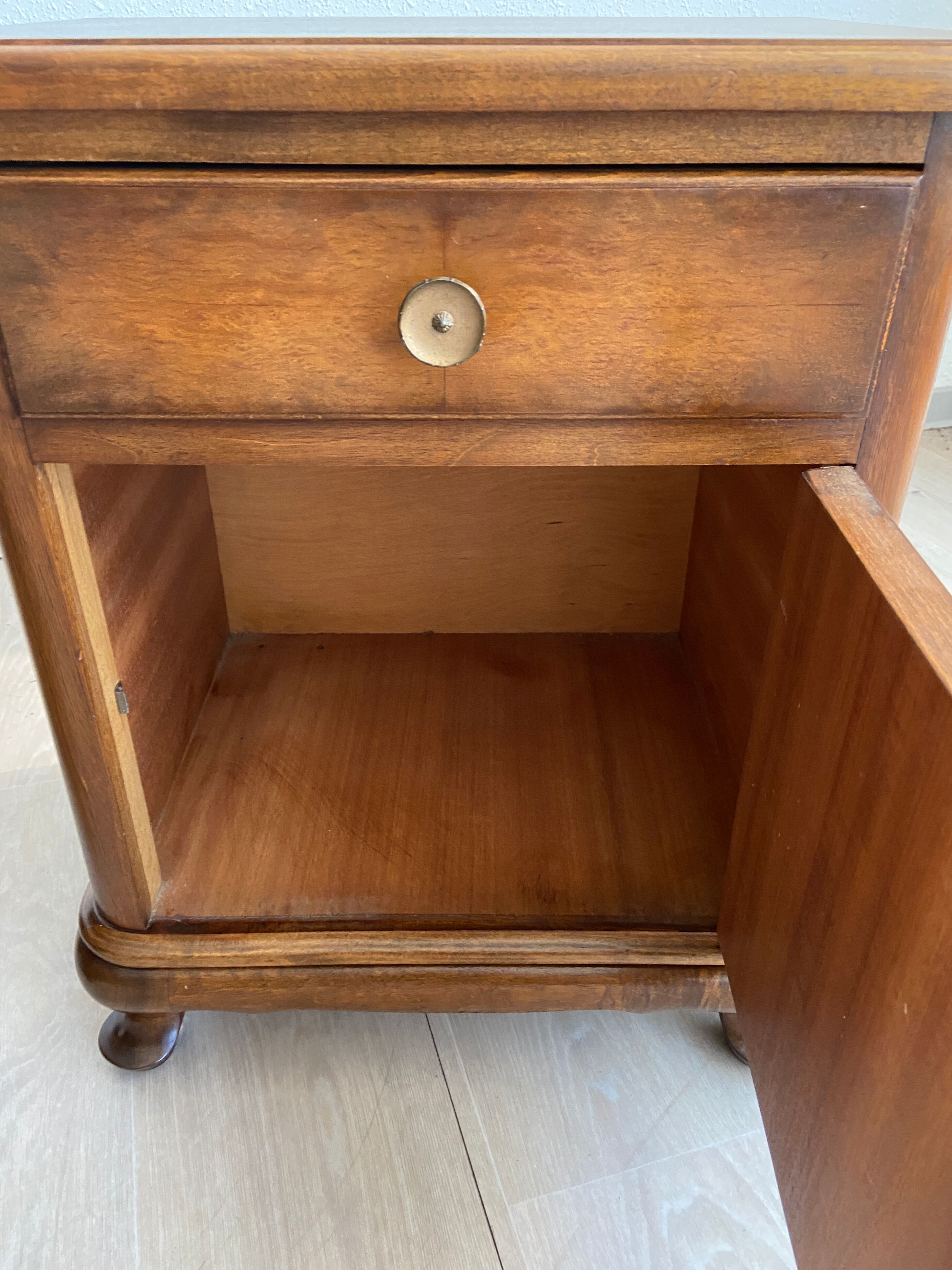 Pair of chippendale art deco bedsides