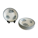 Lot of 9 old dessert plates