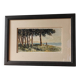 Aquarelle, paysage animé, bord de mer