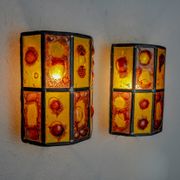 Pair of brutalist sconces by Felipe Derflingher for Feders, blown glass, 1960, Mexico