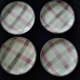 Set of 4 Digoin Sarreguemines flat plates