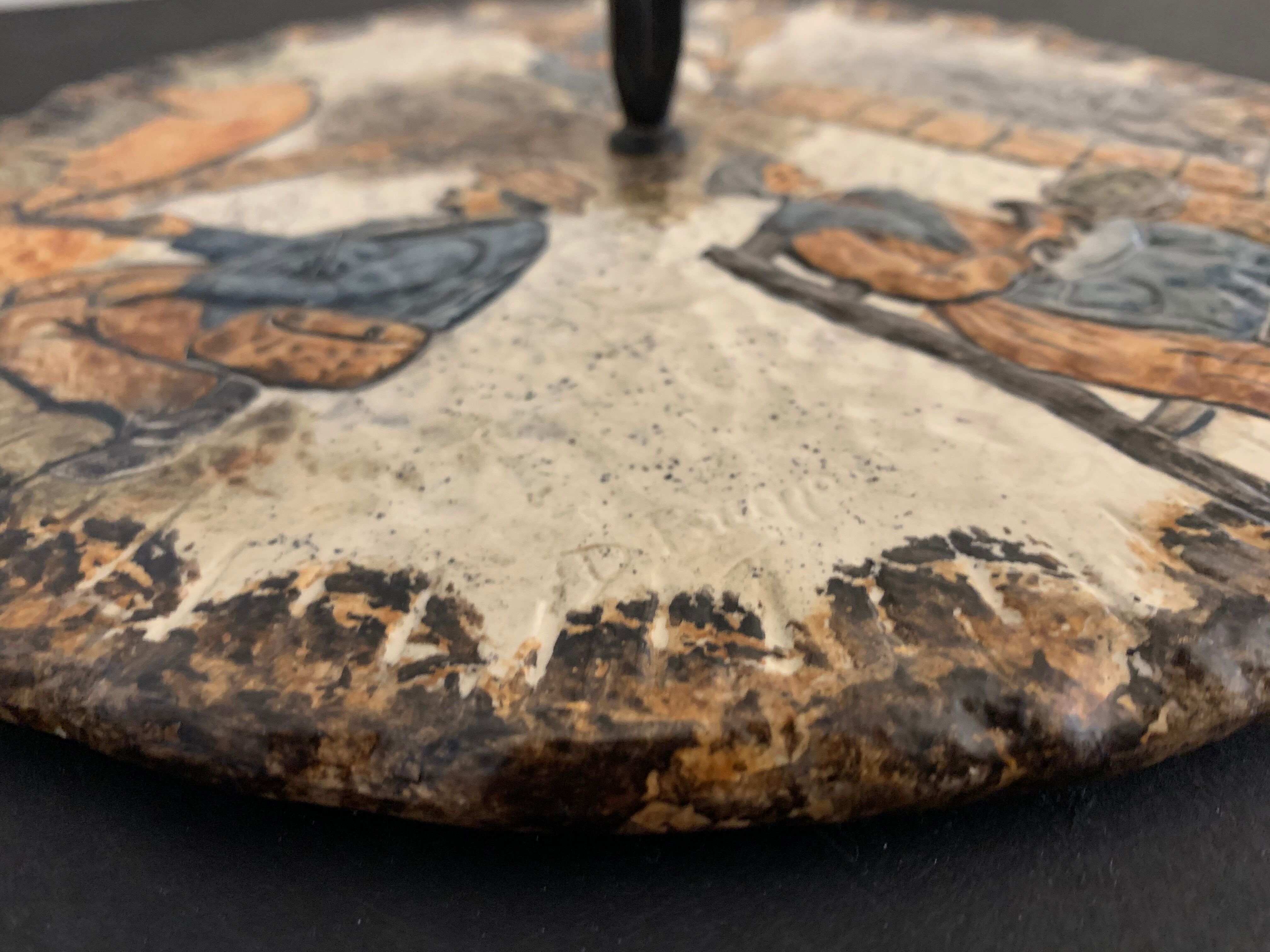 Bruno Dose ceramic cheese platter, Pottery du Breuil