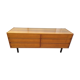 Vintage sideboard in wood, metal foot, 6 drawers