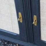 Wooden and jute sideboard