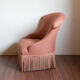 Fauteuil crapaud rose et or
