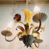 Lustre 3 lumières à fleurs
