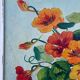 Oil on panel by S.Picquet bouquet of flowers still life XXe
