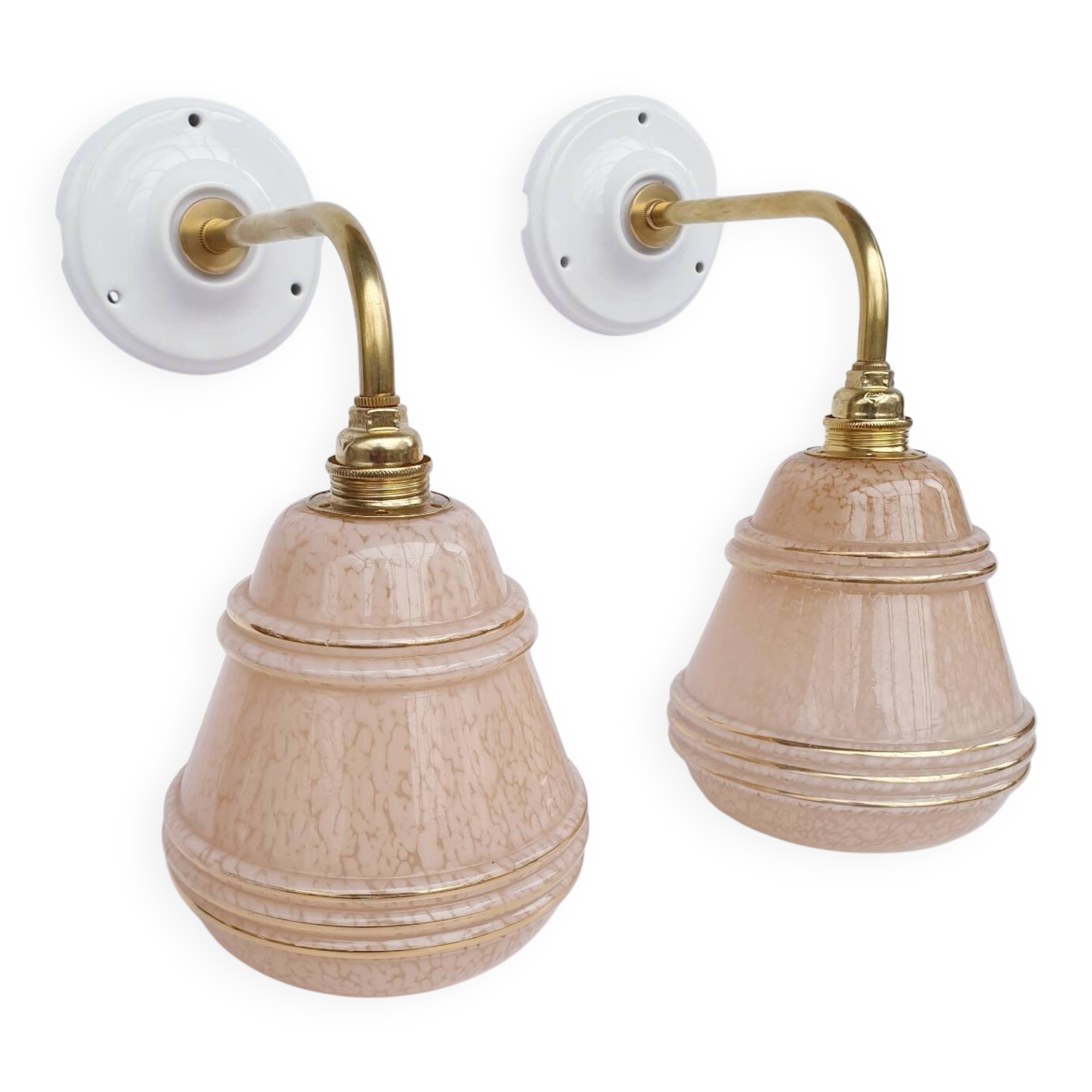 Swan neck and Clichy glass wall lights