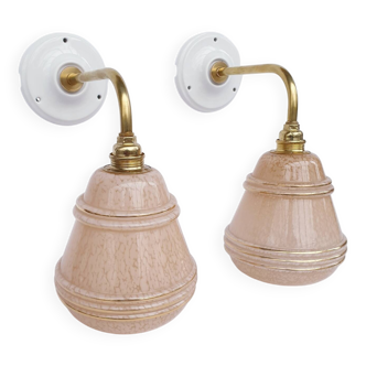 Swan neck and Clichy glass wall lights