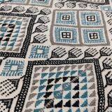 Hand-woven margoum rug in natural wool