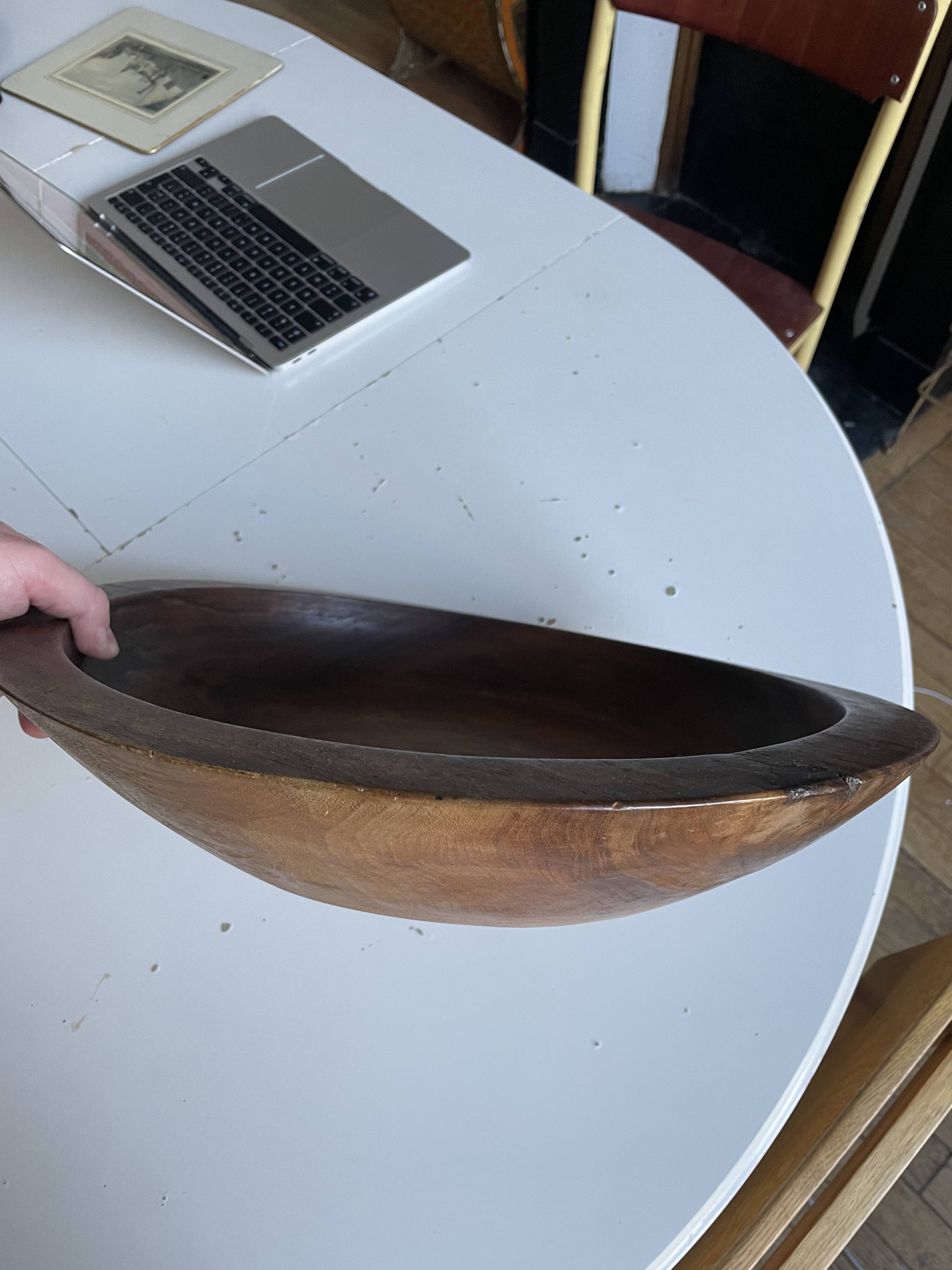 Very large vintage solid wood tidy 1960