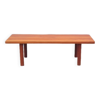 Large Scandinavian coffee table in solid teak