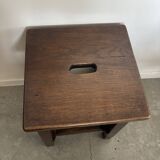 Varnished wooden stool