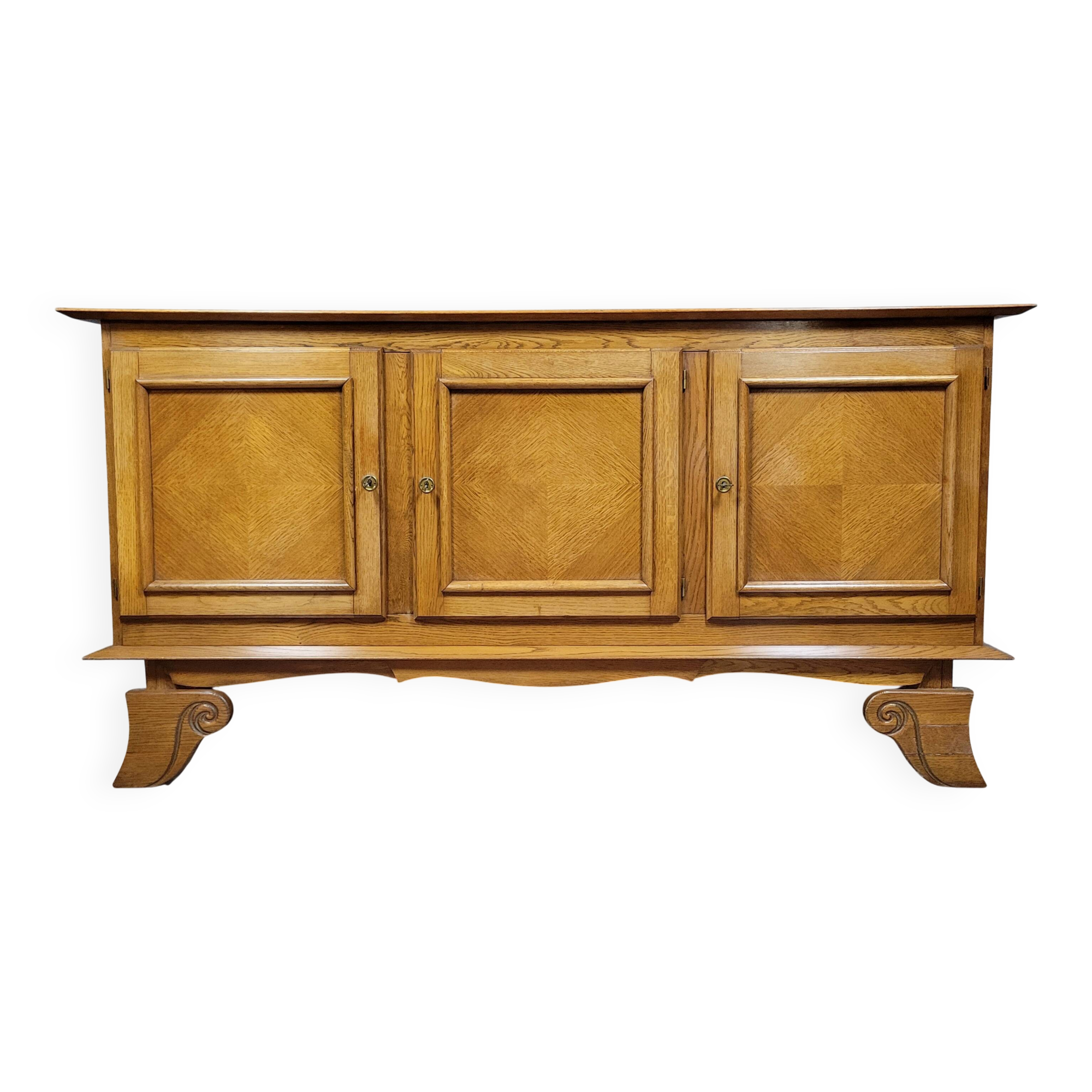 Important Buffet en enfilade époque Art Déco en chene vers 1940