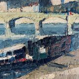 Barges along the Rhone signed