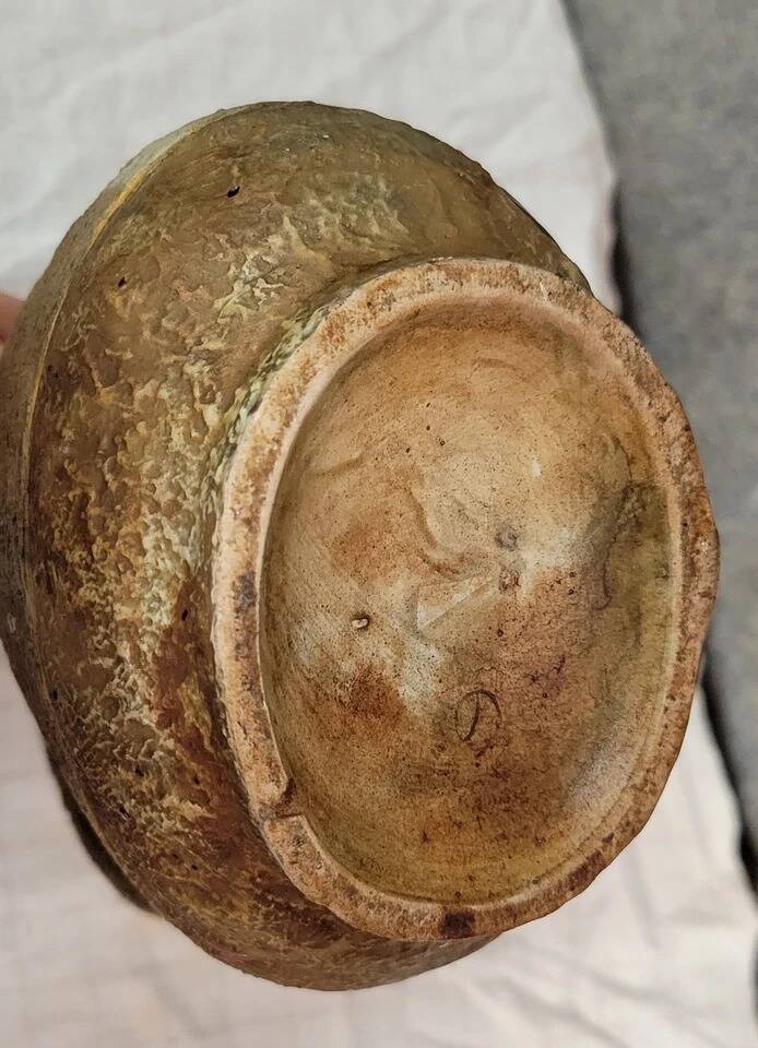 Atelier Garnier pottery: large pitcher with Lascaux decorations + André bowl