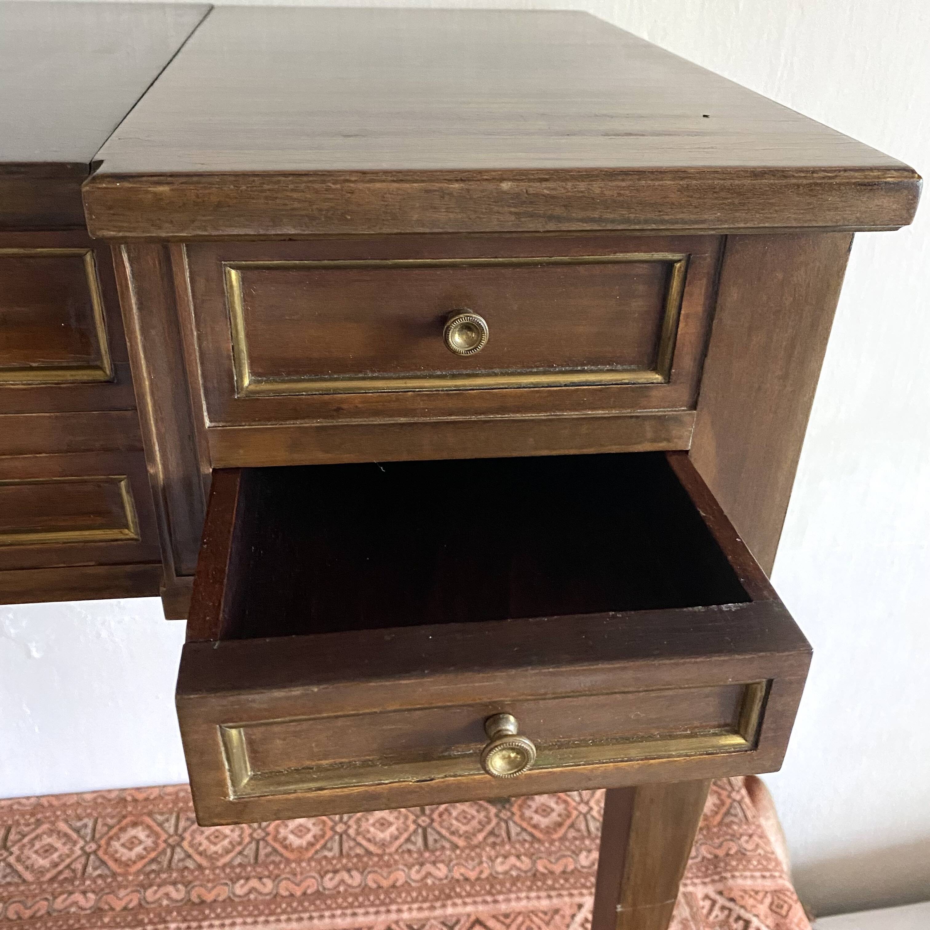 Dressing table, Louis XVI style mahogany side desk