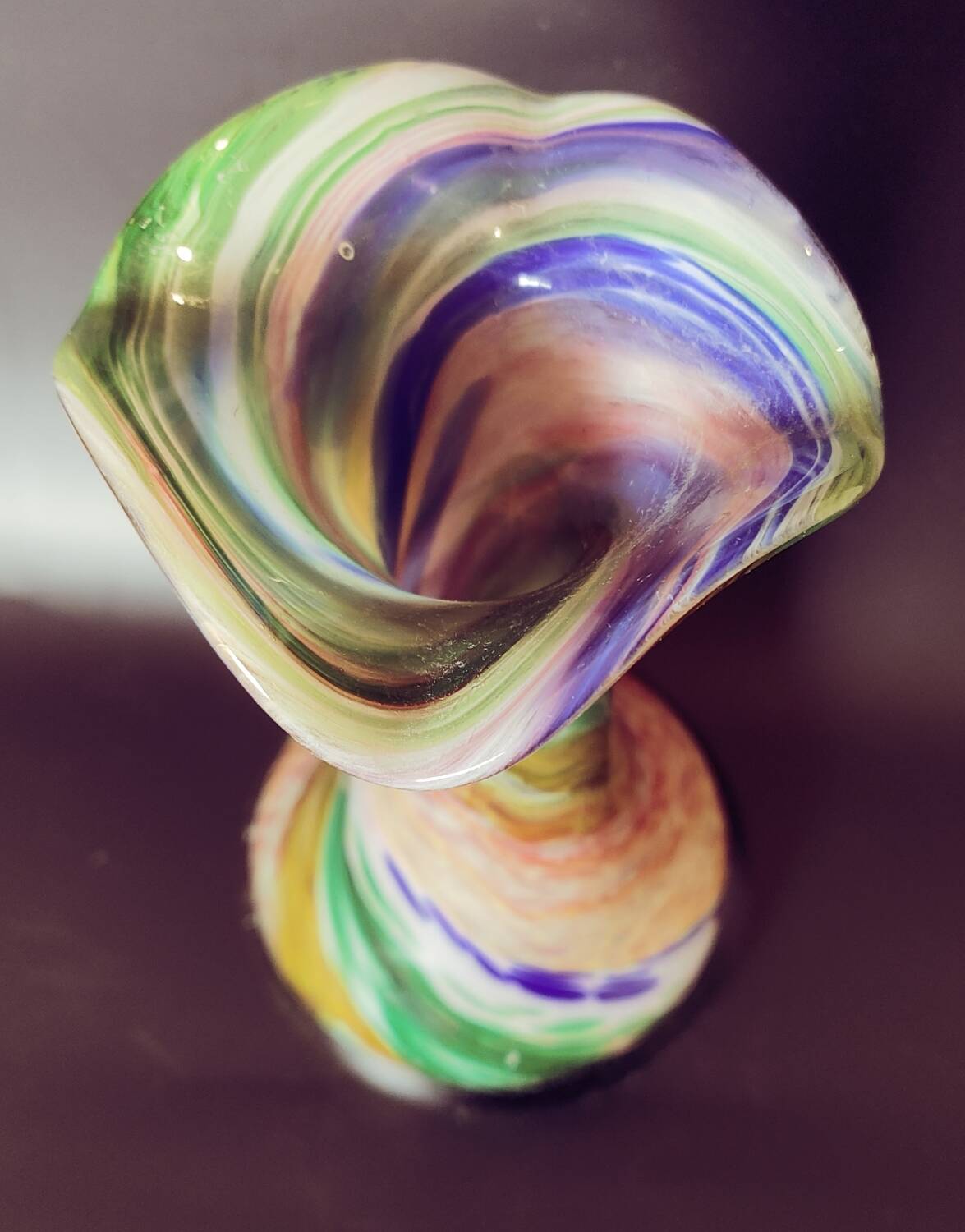 Blown glass vase from Cristallerie Pierre de Lune