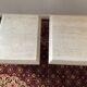 Duo of vintage travertine coffee tables and side tables