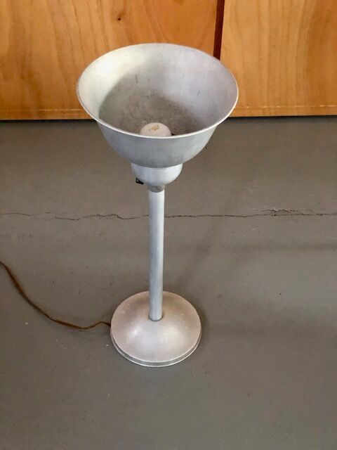 1930s aluminum floor lamp