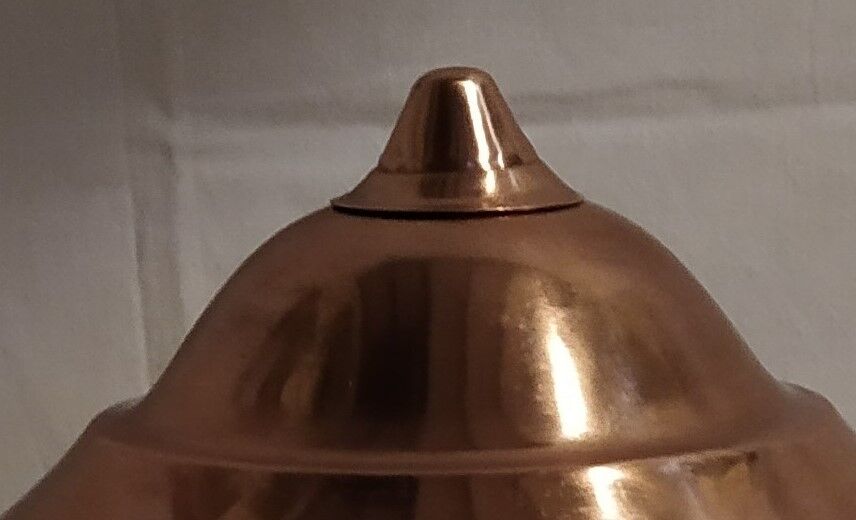 Red copper table lamp 1920/30's