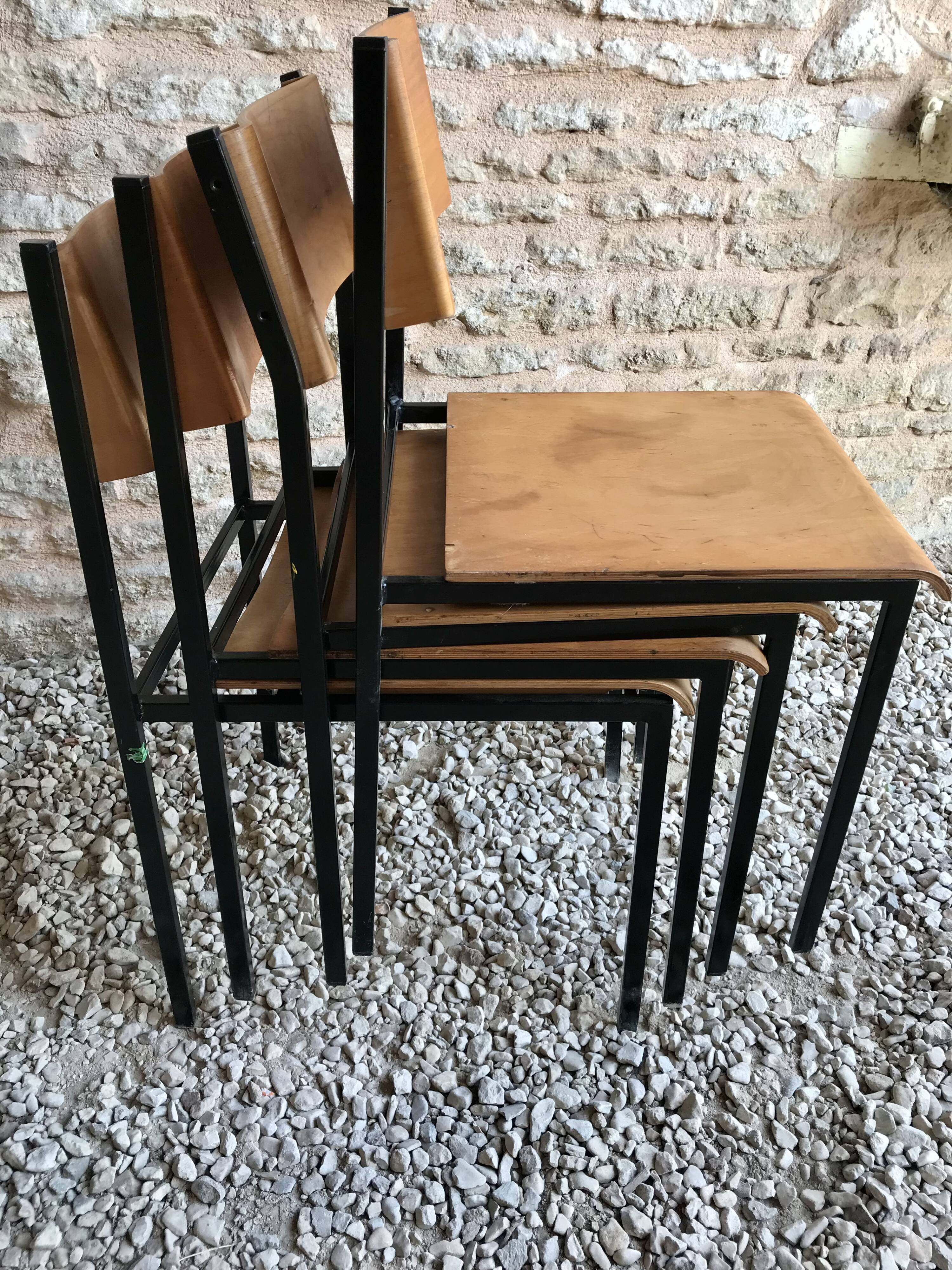 Set of 4 vintage chairs Hiller 1980's