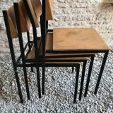 Set of 4 vintage chairs Hiller 1980's