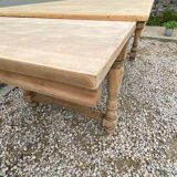 Table de ferme poncée rallonge jusqu'à 2,54m