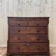 Commode en chêne et placage de noyer style anglais