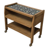 Guillerme and Chambron serving trolley with Danikowski ceramics